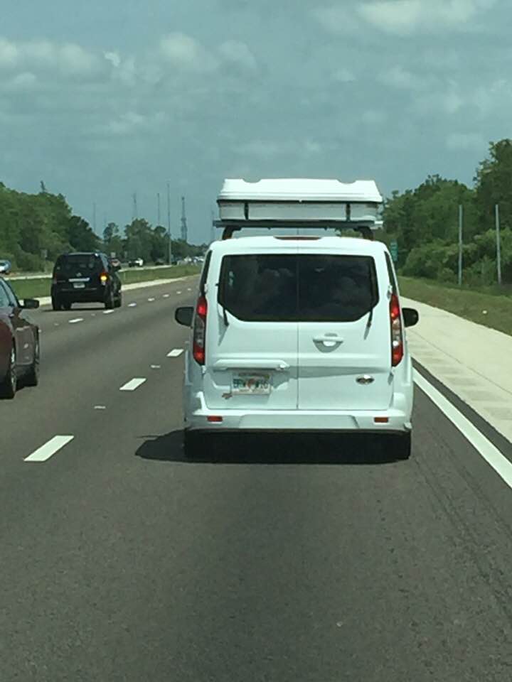 Van on Highway