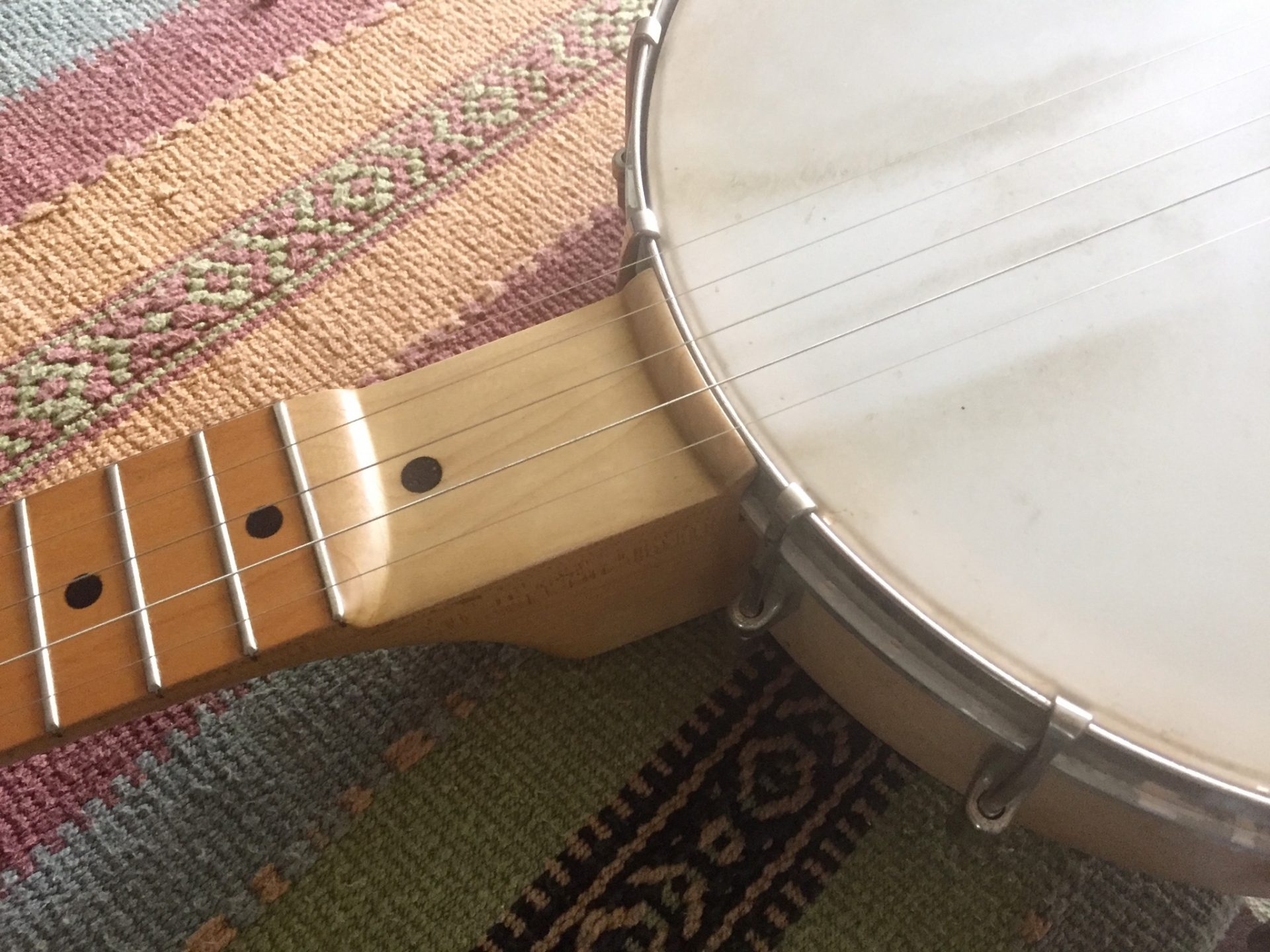 banjo on workbench