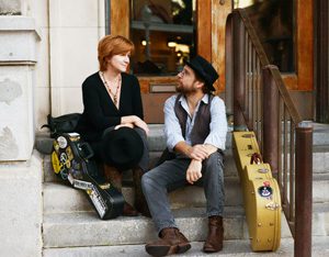 Roy Schneider & Kim Mayfield on steps