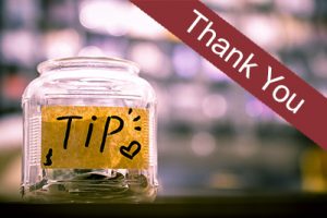 tip jar donations